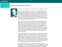 Tablet Screenshot of claudevivier.com